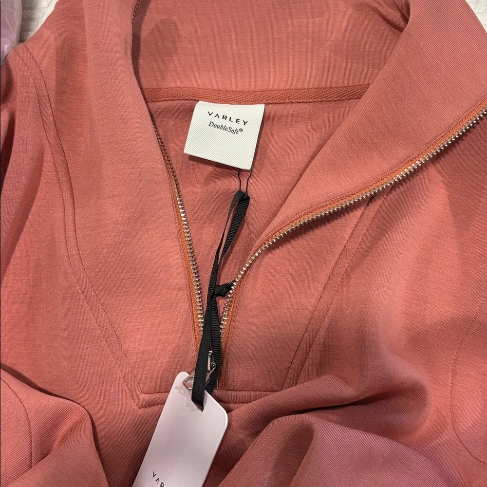 NWT Varley Magnolia 2.0 1/2 Zip Tank in Canyon Rose - Picture 8 of 8